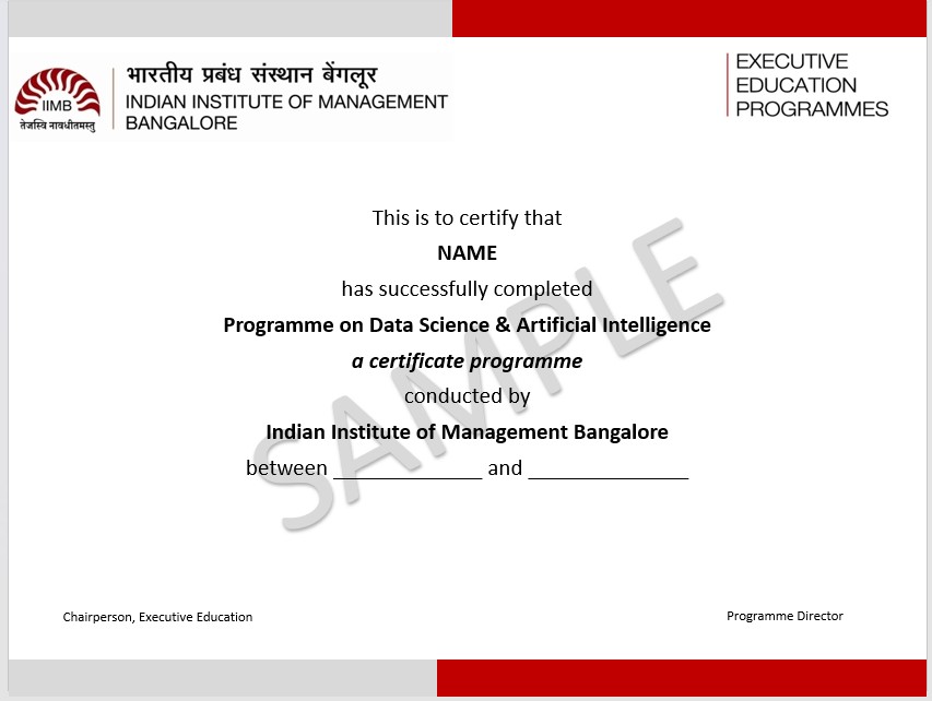 DSAI-4 Certificate Sample